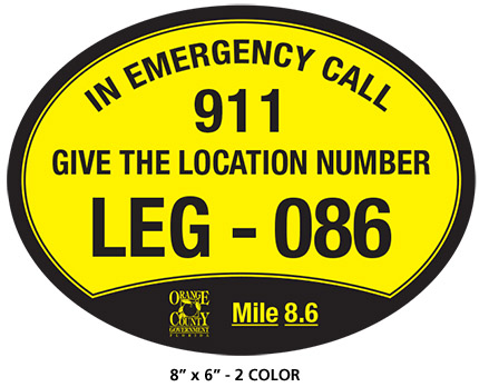 Orange COunty Street Emblem on Curb